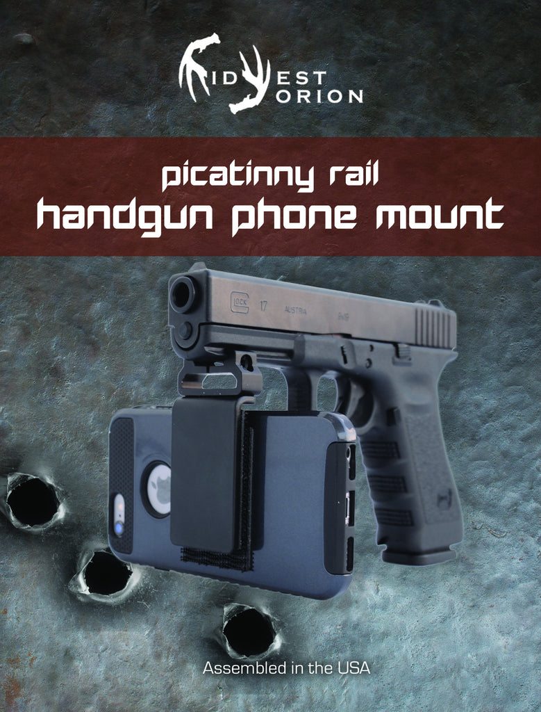 Handgun Camera Mount - Video Record Shots - Smartphone Mounts